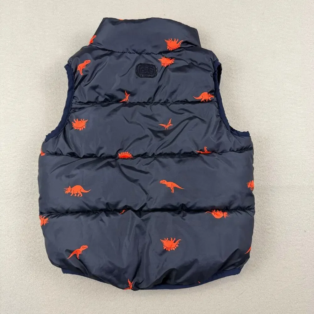 Baby Gap Reversible Dinosaur Puffer Vest 18-24M